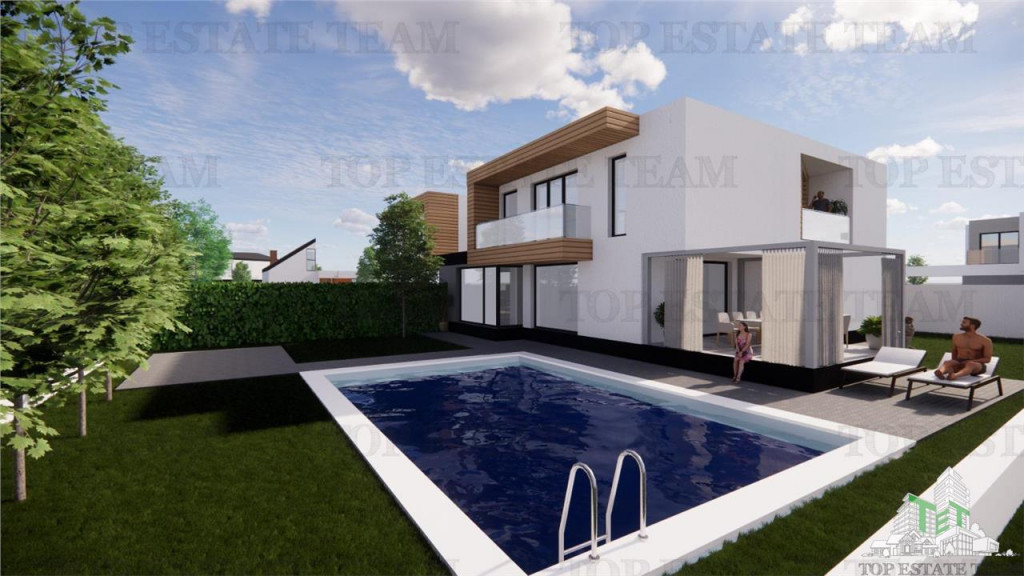 Vila premium cu garaj si piscina in Tunari