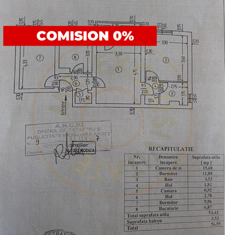 Apartament 3 camere | centru | scoala 10 | expo parc