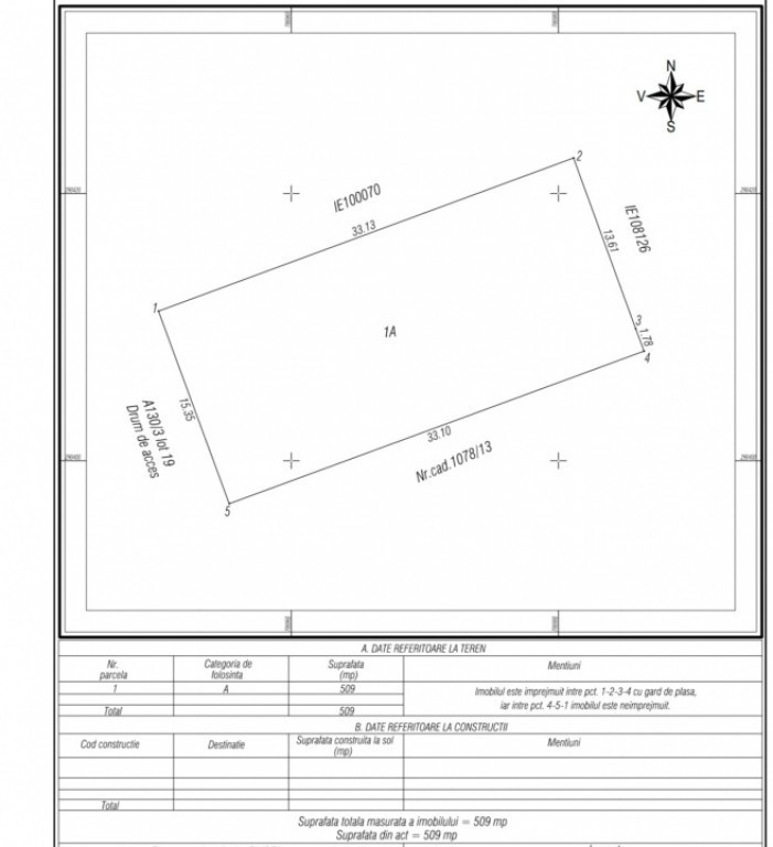 Teren intravilan 509 mp Techirghiol