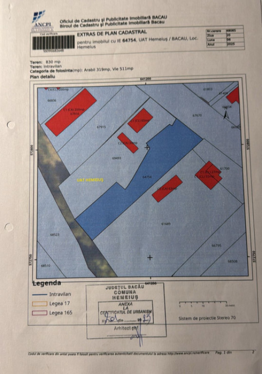 Hemeius/Teren cu deschidere la pădure și pârâu/certifica