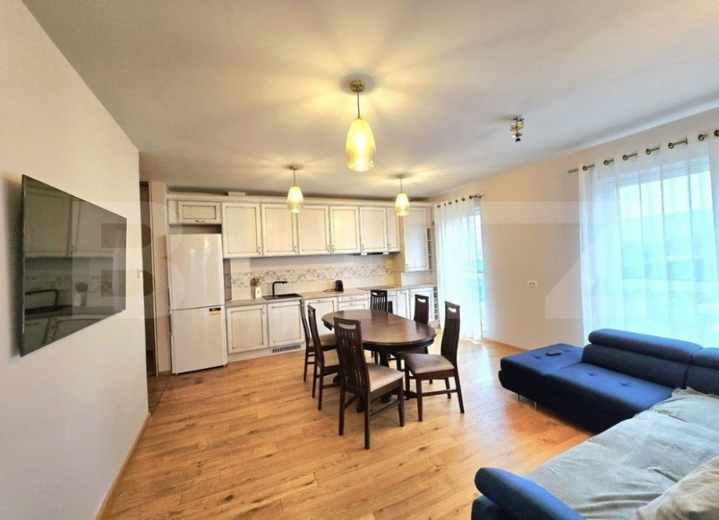 Apartament cu 3 cam, 78 mp, cu 2 bai, balcon si parcare subt