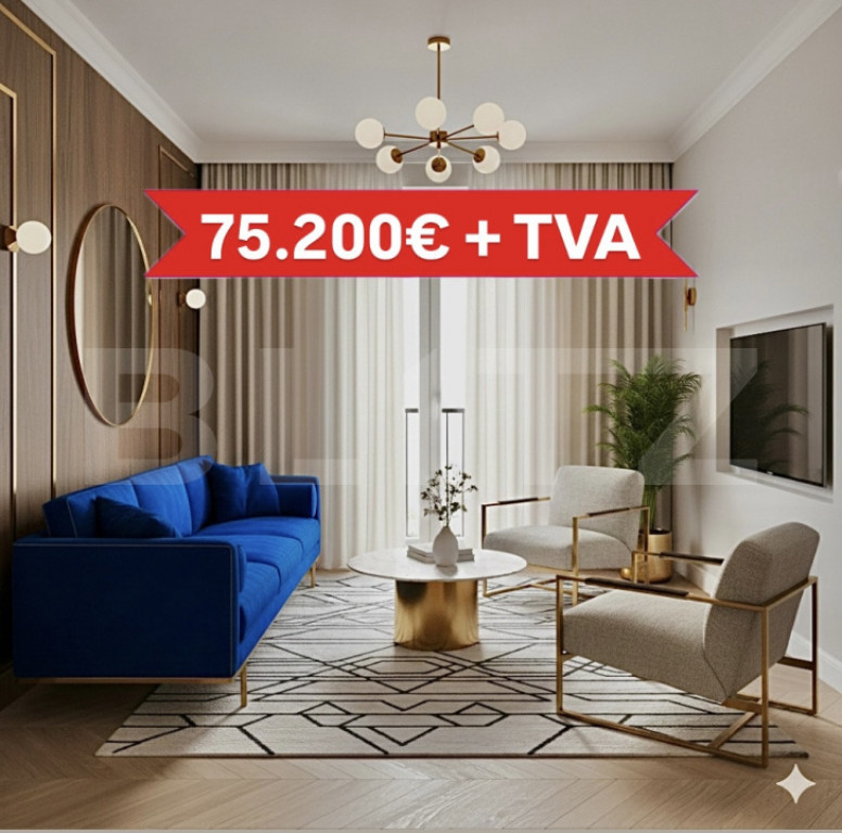 Apartament cu 2 camere, Etaj 1, Balcon, 1 loc parcare, Giroc