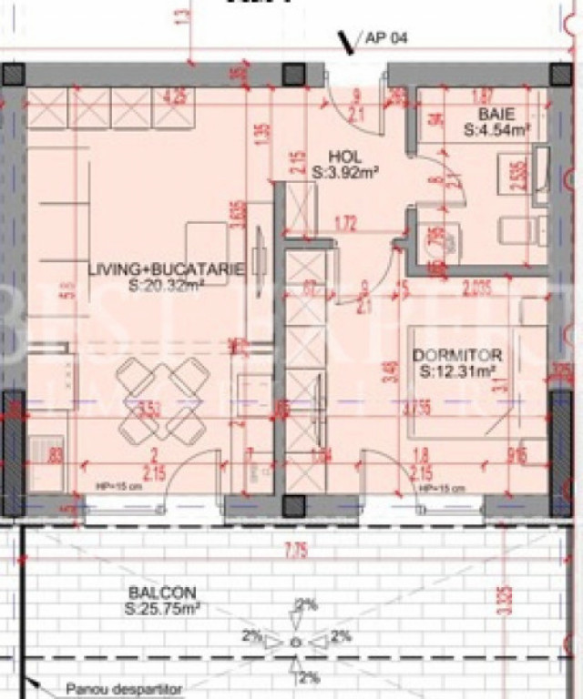 2 Camere Bloc Intim Terasa Generoasa