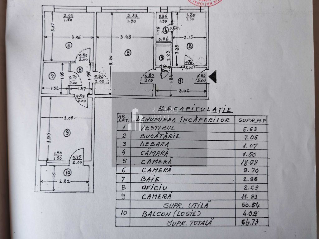 Apartament 3 camere Ozana DE RENOVAT