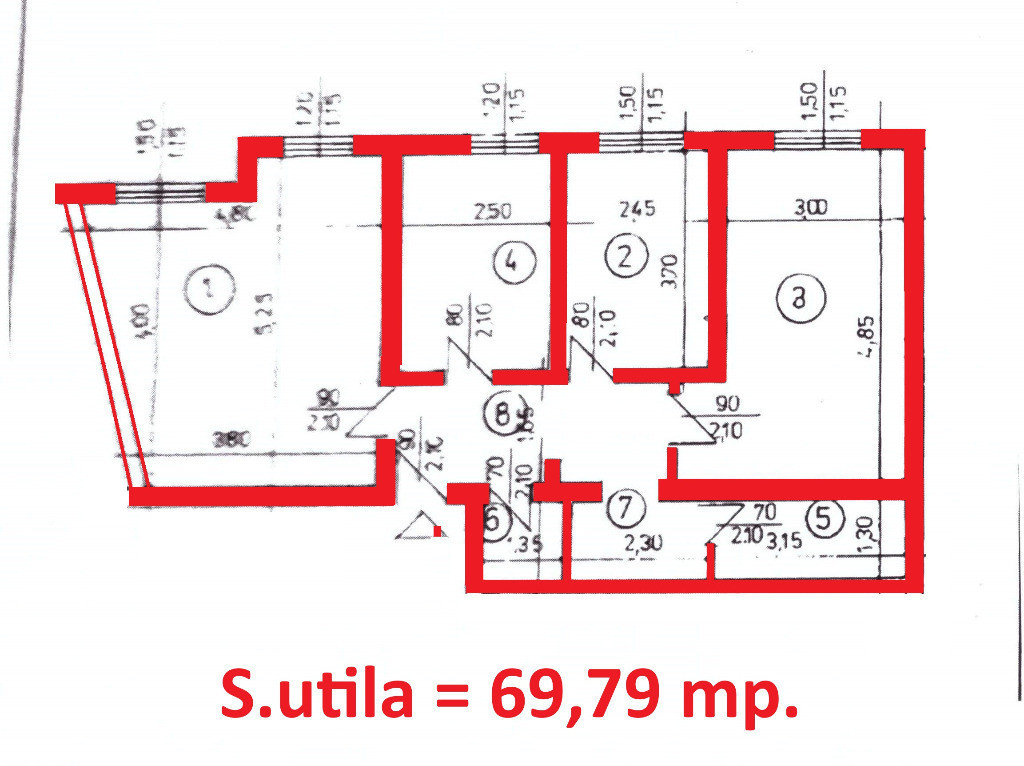 2 cam, 58 mp, etaj 3, zona Zahana - str. Toamnei