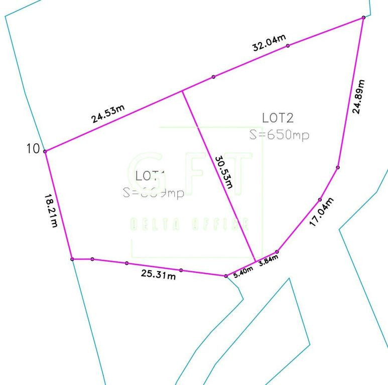 Terenuri de vânzare, 650- 669 mp – Strada Dâmbului | ...