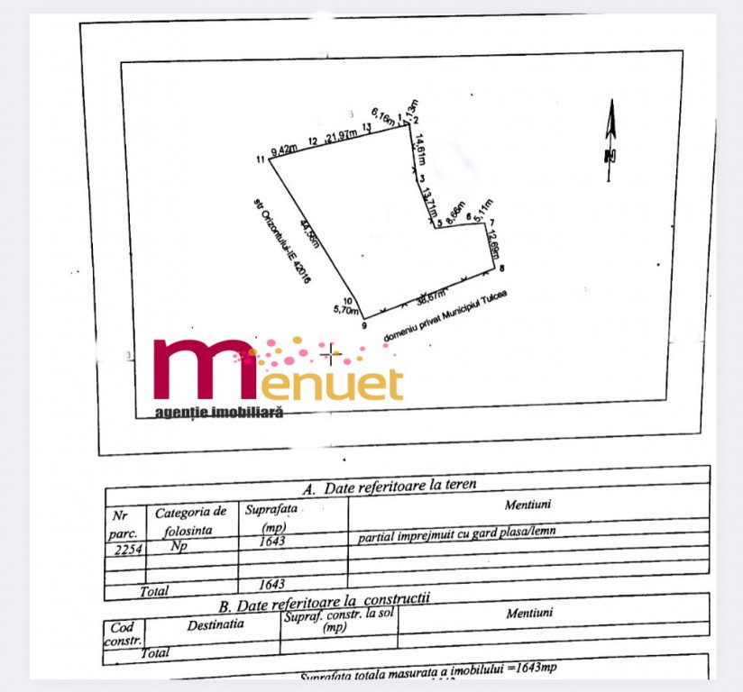 Teren,str.Orizontului 1643 mp