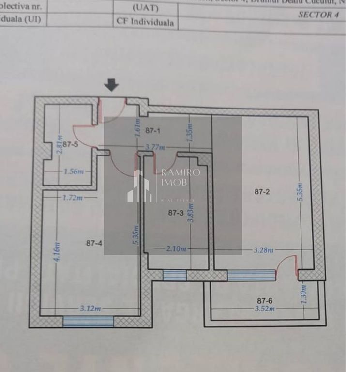 Reducere! Apartament spatios 2 camere, etaje intermediare, b
