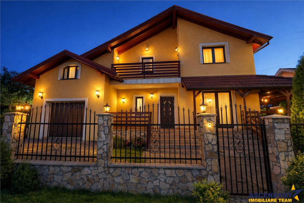 Casa rafinata,incantare peisagistica,garaj,securizare,Corunc