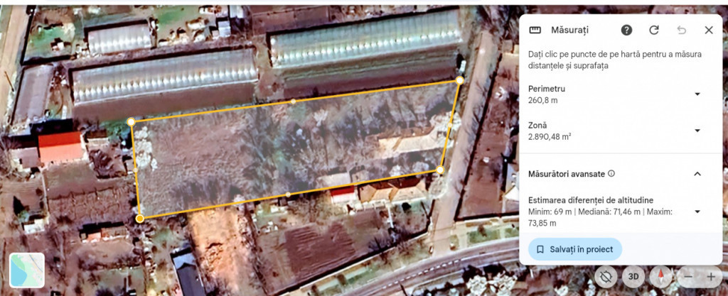 Teren cu deschidere mare 30 m