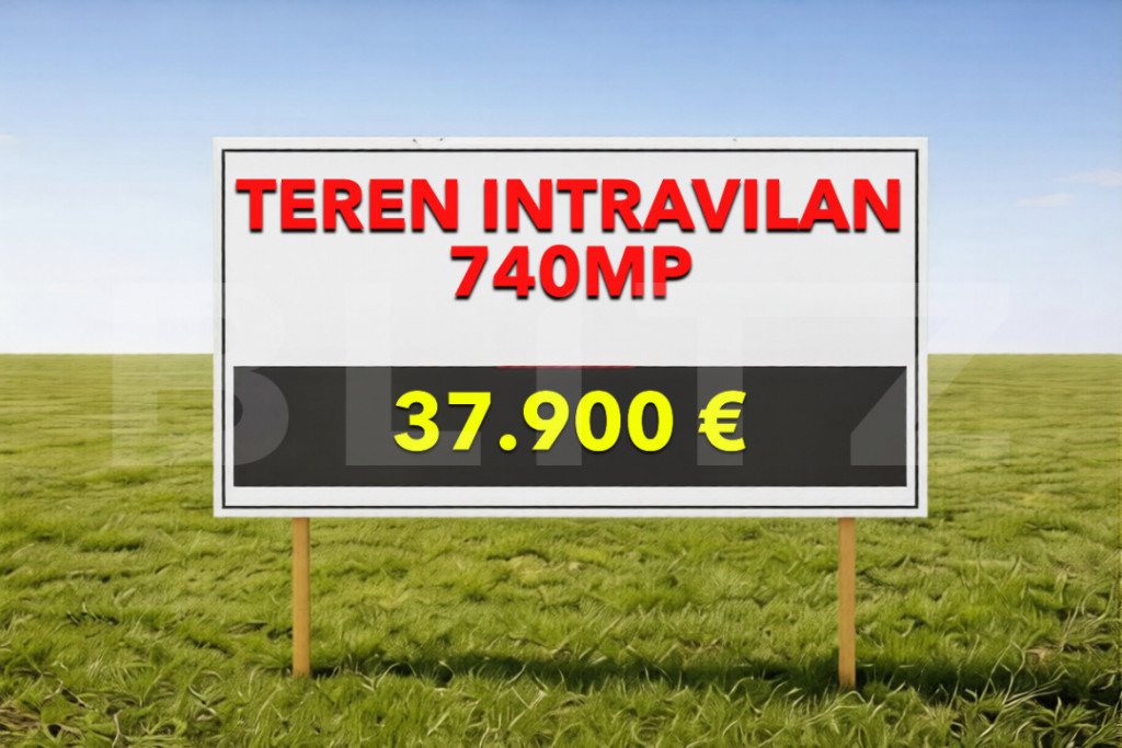 Teren intravilan Mosnita Noua 740mp Front 19m zonă reziden