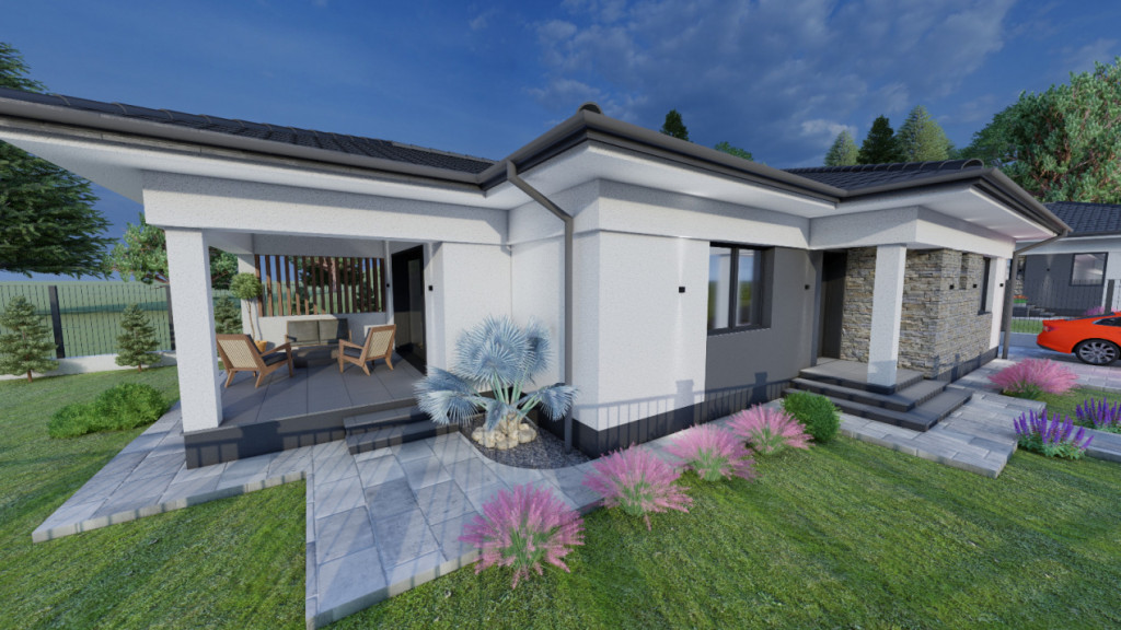 Casă la roșu în Groși, 144 mp construiți, teren 536 mp,