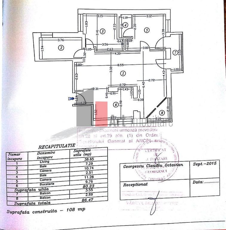 Apartament 3 camere Premium Clădire Regim Exclusiv lâng...