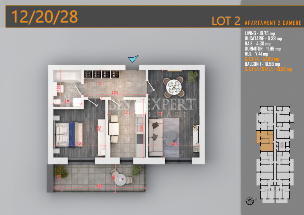 2 Camere Direct Dezvoltator 10 min metrou N.Teclu