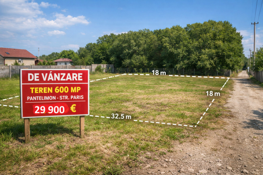 Teren la Padure 600 mp cu front 32 m Pantelimon Zona Premium