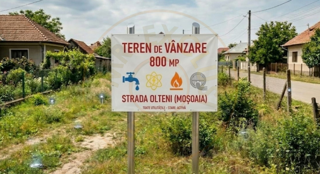 Teren 800 mp intravilan str. Olteni, Mosoaia, Arges