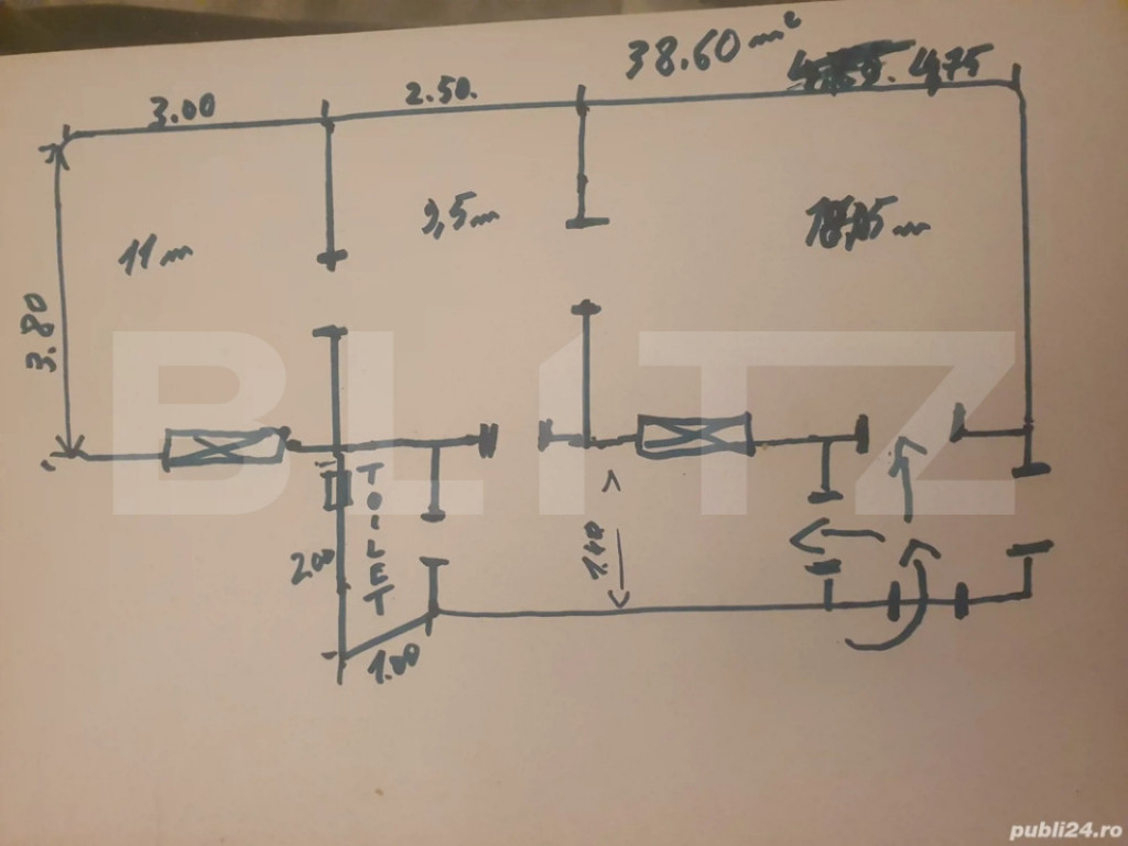 Apartament 3 camere, 39 mp, zona Iosefin
