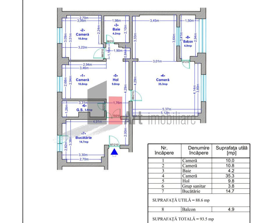 Vanzare apartament 4 camere Lujerului