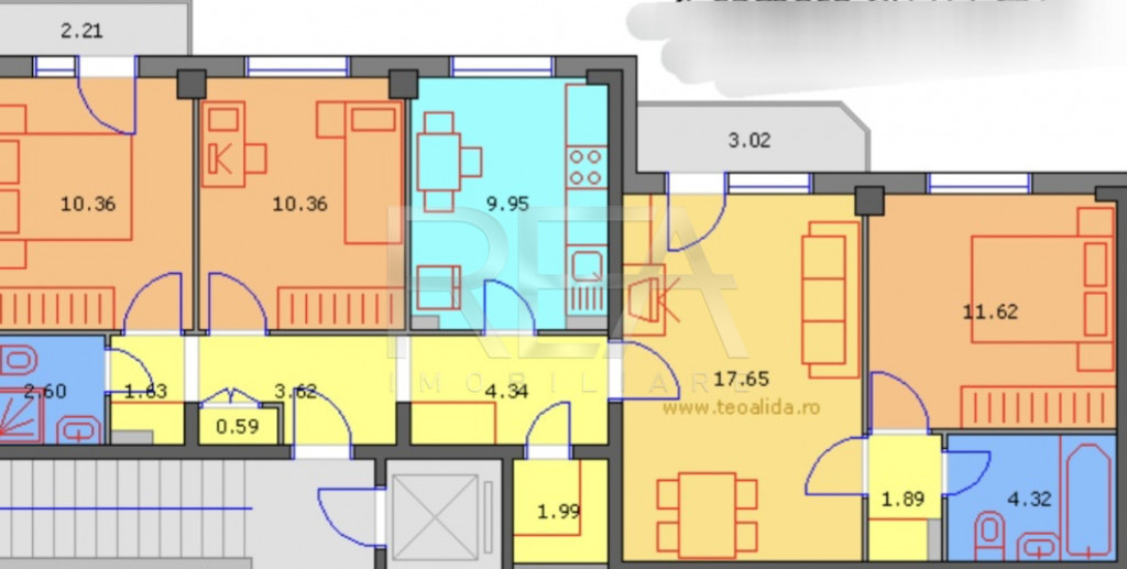 3 camere, 8/10, 72.76 mp, bloc 1979-Drumul Taberei