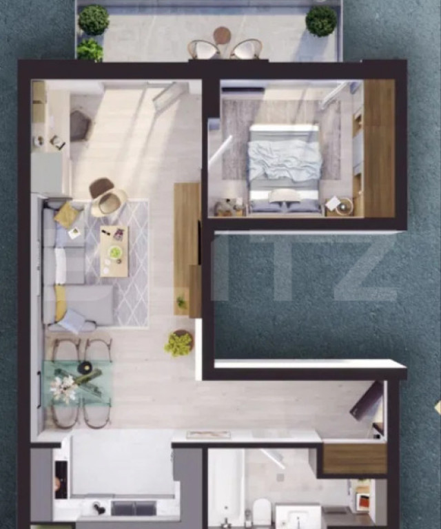 Apartament 2 camere Elite City | Etaj 5/7 | NZEB | Sud | 51