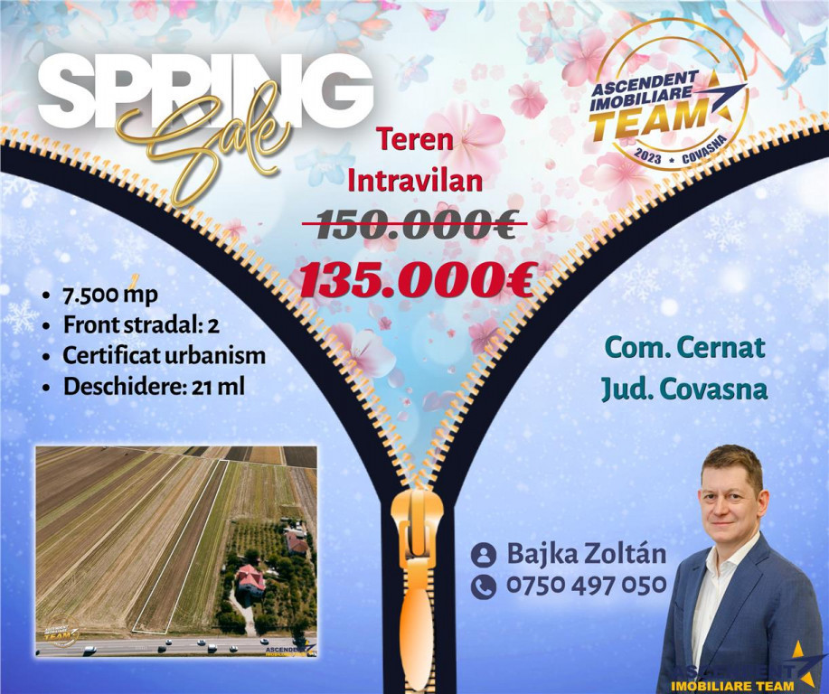 FILM! Teren intravilan 7.500 mp, deschidere dubla, DN11 (E57