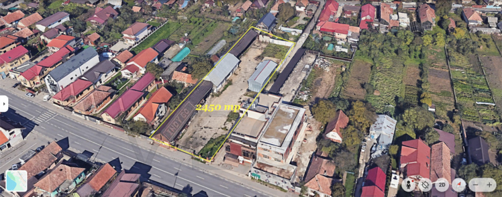 Teren 2450 mp + 3 hale / depozite in Florești