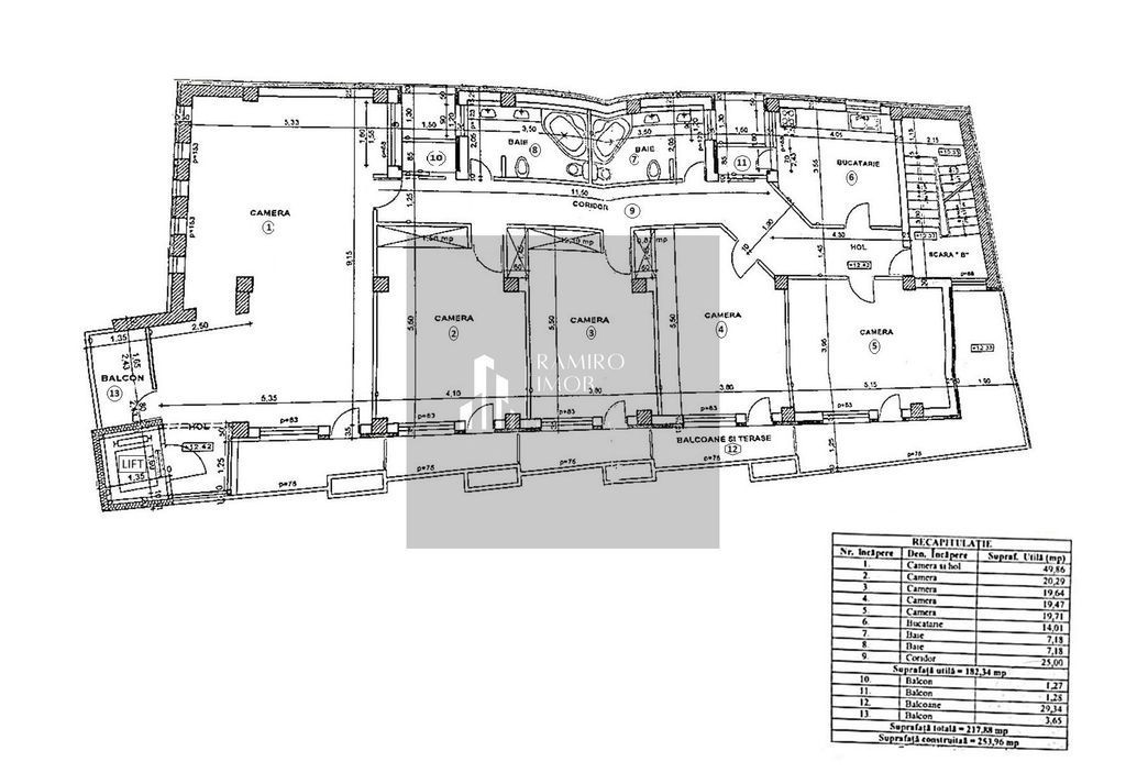 Apartament 220mp utili -bloc2010 +terasa 210mp Unirii -pa...