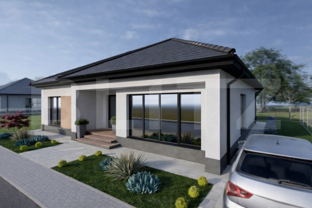 Casă modernă 4 camere, 112 mp utili, teren 374 mp, Miceșt