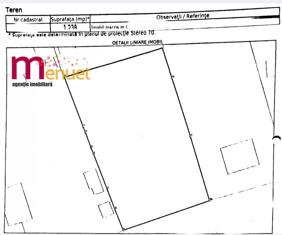 Teren intravilan Somova,1238 mp