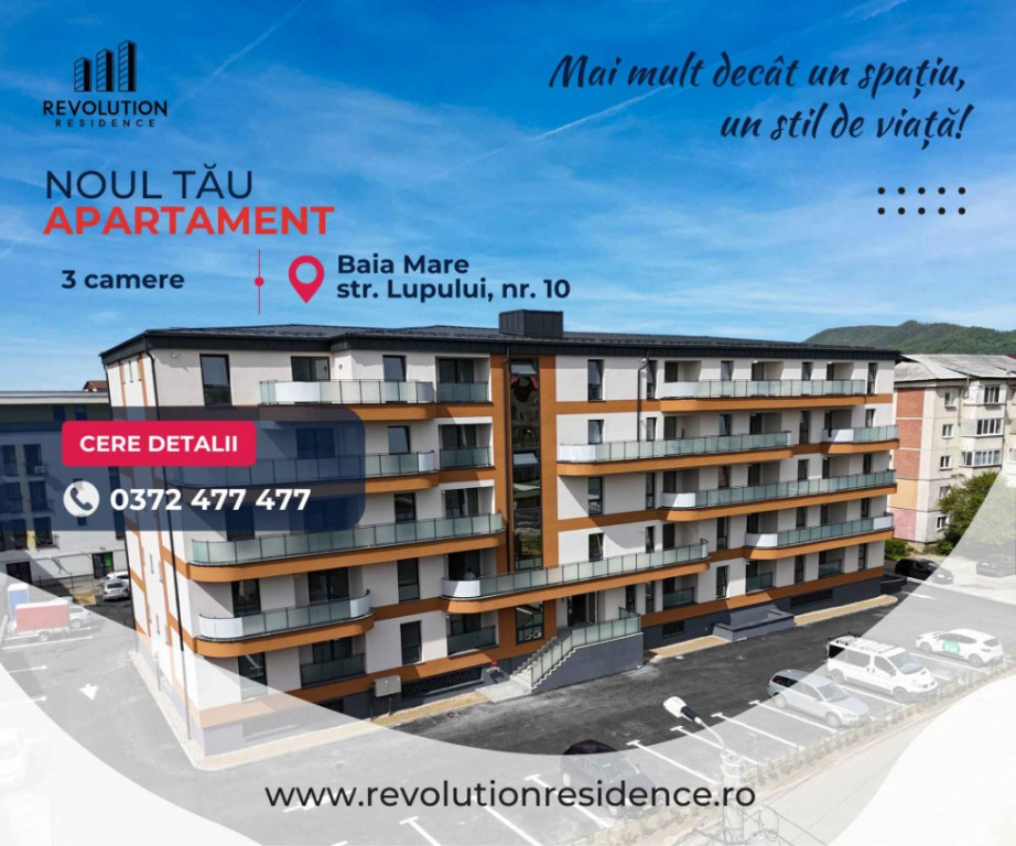 COMISION 0% - Apartamente 3 camere - str. Lupului nr 10,Baia Mare