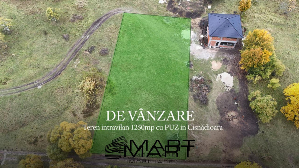 Teren intravilan 1250mp cu PUZ in Cisnădioara