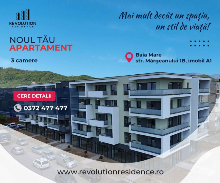 COMISION 0% - Apartamente 3 camere - Margeanului 1B-A1, Baia Mare