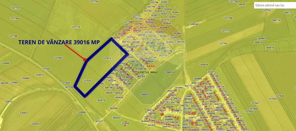 De vânzare teren intravilan 39,016mp, lângă cartierul ...
