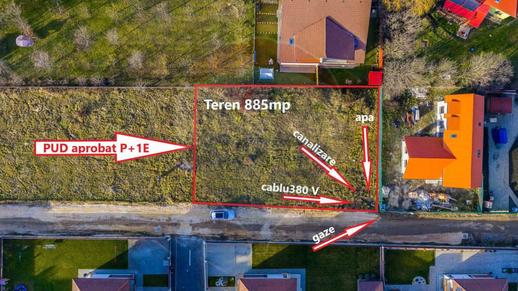 Ghimbav | 885 mp | Lot complet: utilități + PUD | View ...