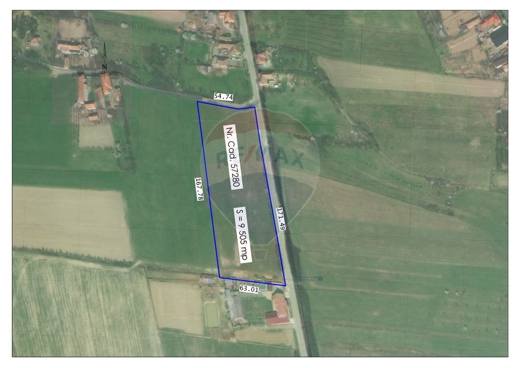 Teren intravilan industrial de vânzare - 9505 mp - Tileagd