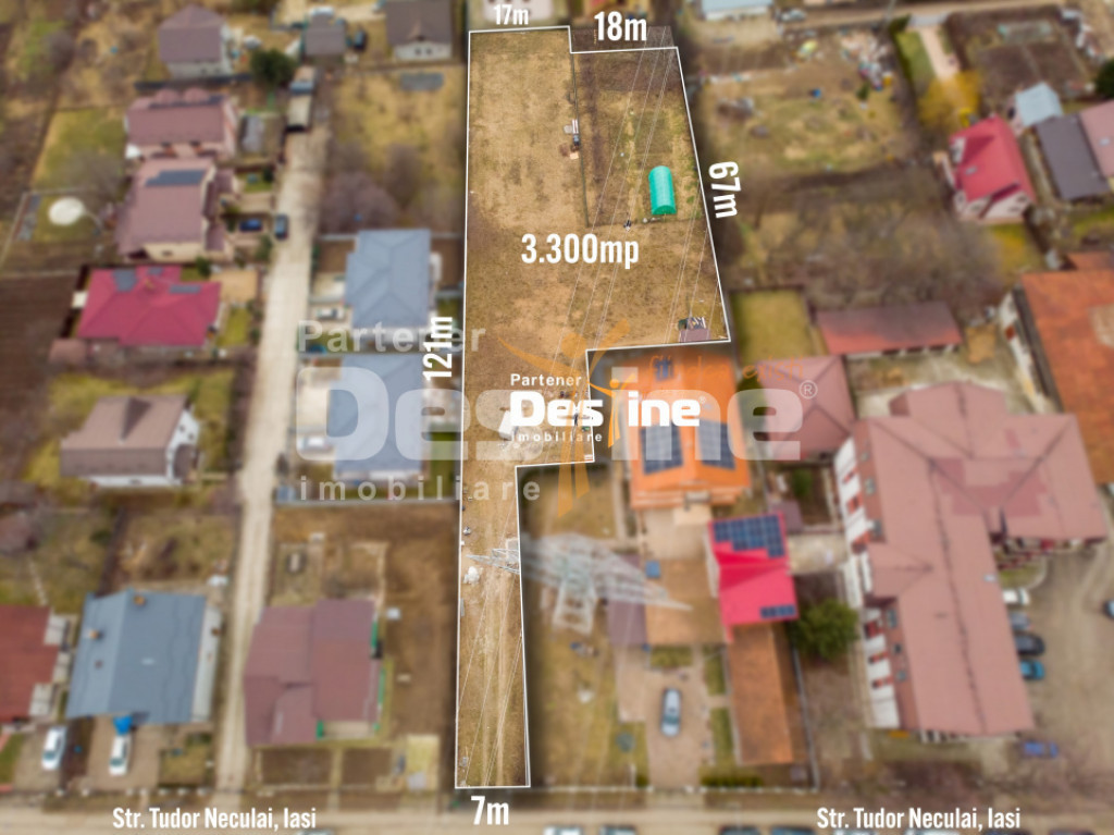 Teren Intravilan 3300 mp Tudor Neculai - CUG, Utilități, D