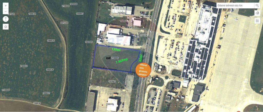 Teren 7,868mp, Aeroportul Oradea / DN E71/viitorul sens g...