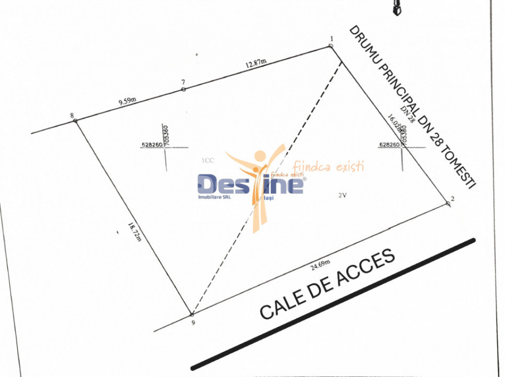 Tomesti, teren intravilan, 400 mp, la strada asfaltata