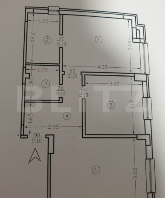 Apartament 3 camere, 55 mp, zona Baza 3