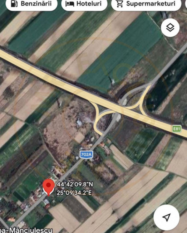 Teren 5216 mp la 2 pasi de autostrada A1