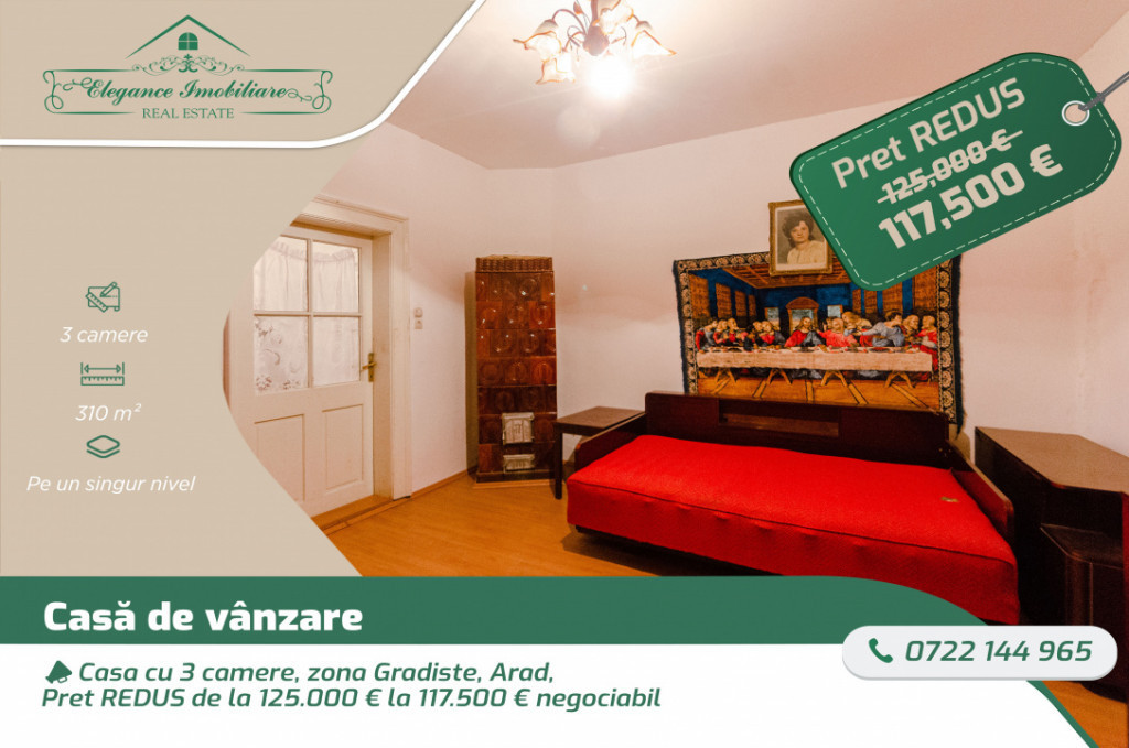 Casa cu 3 camere, zona Gradiste, Arad