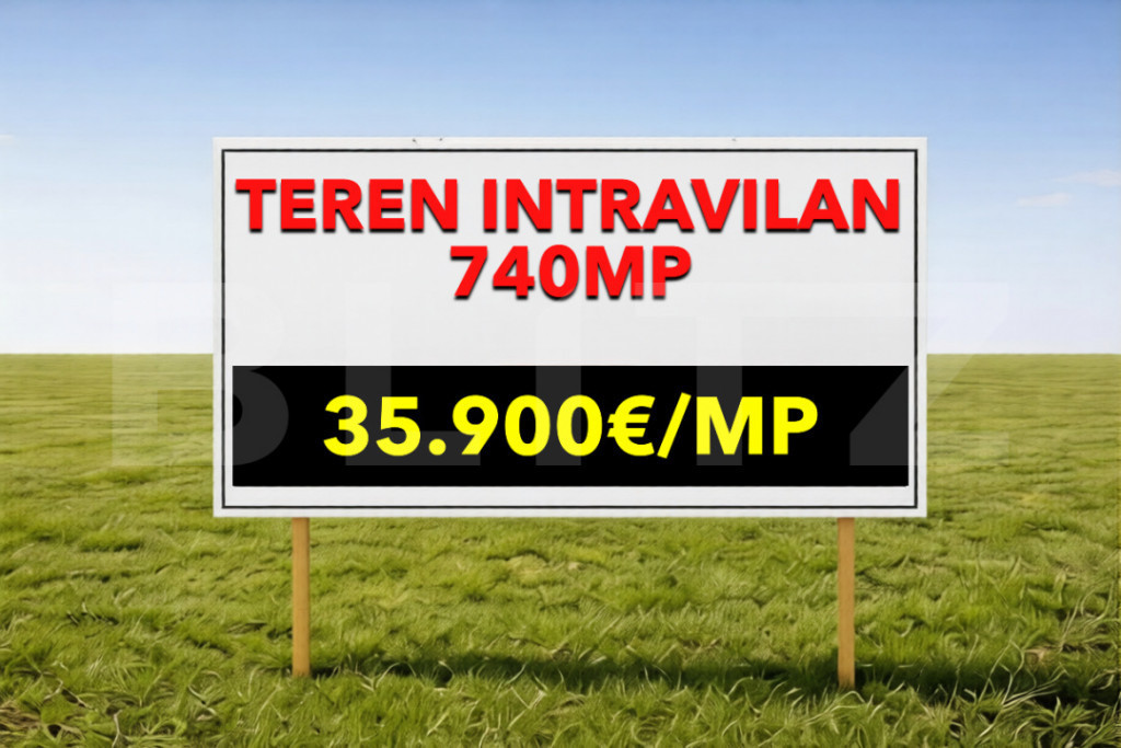 Teren intravilan Mosnita Noua 740mp Front 19m zonă reziden