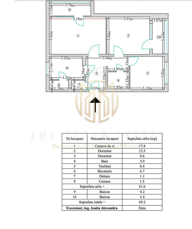 Rahova - Teiuș | 3 Camere DECOMANDAT | 2 Balcoane | Part...