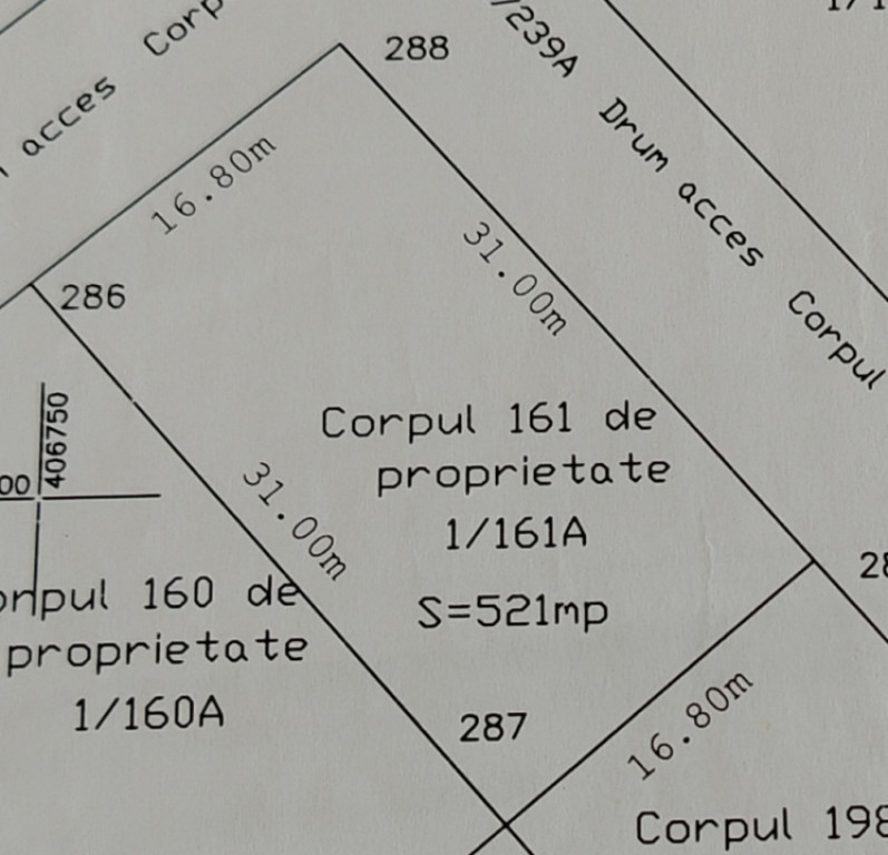 Teren extravilan 521 mp ADRILEX