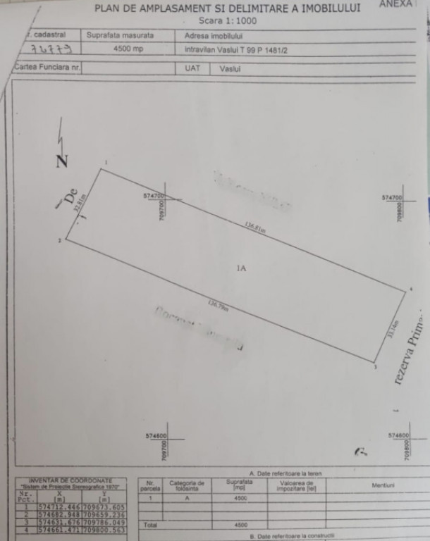 De vânzare teren 4500 mp – zonă excelentă, Kaufland Vas