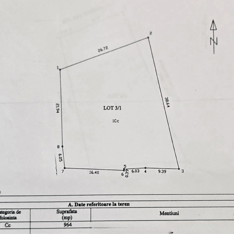 Teren LIBER zona Chercea TUG