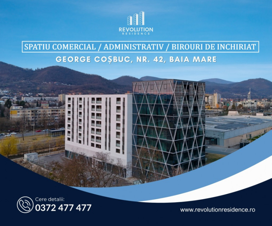 NEW! Spatiu Comercial-Birouri DE INCHIRIAT- George Cosbuc 42,Baia Mare