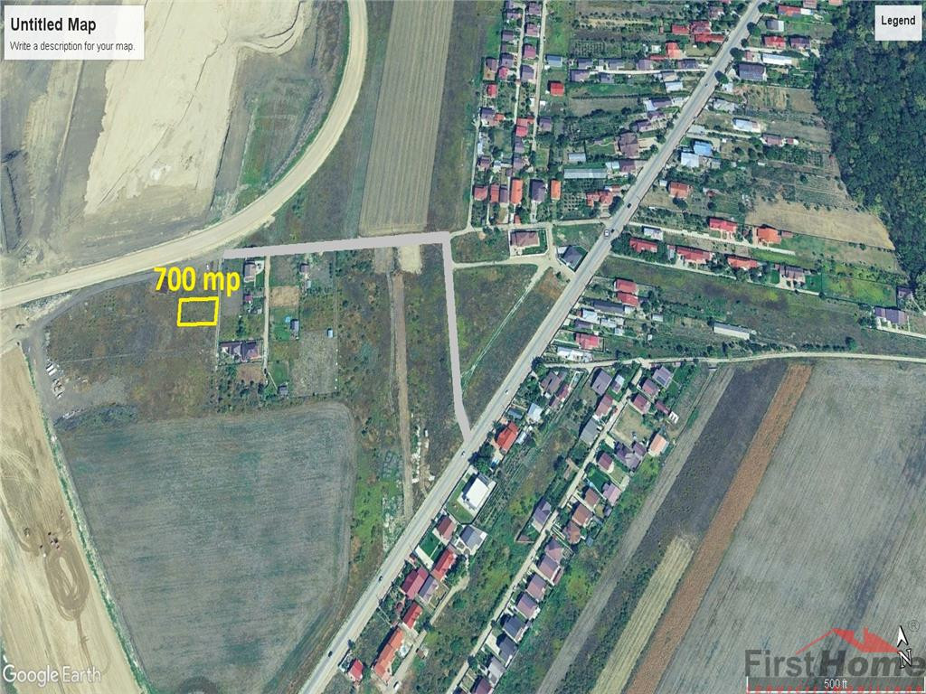Teren intravilan 700mp in zona de Nord de