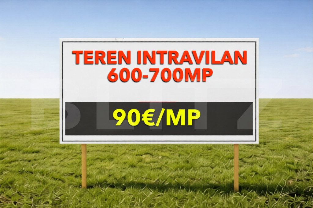 Teren intravilan 600–700 mp cu utilități Mosnita Noua