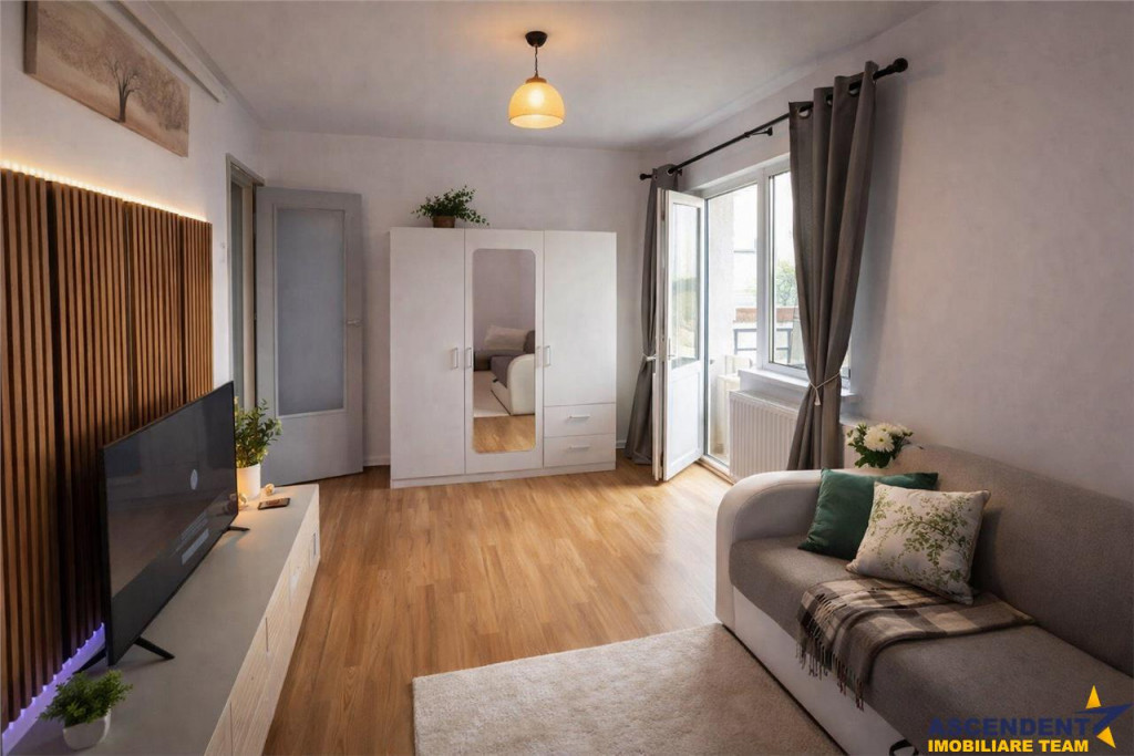 Prima ! Garsoniera cu balcon, parcare, vedere spre munte, Ba